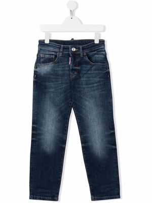 DSQUARED2 KIDS jean slim à taille mi-haute - Bleu