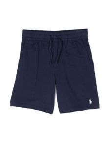 Ralph Lauren Kids short en coton à logo Polo Pony - Bleu