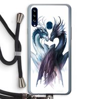 Yin Yang Dragons: Samsung Galaxy A20s Transparant Hoesje met koord