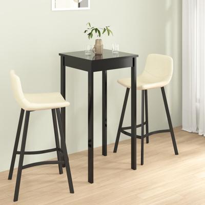 Bartafel 55x55x107 cm MDF zwart