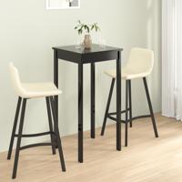 Bartafel 55x55x107 cm MDF zwart