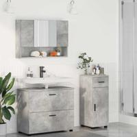 Badkamermeubelset met lade 3 pcs Betongrijs 76,5 x 35 x 64 cm
