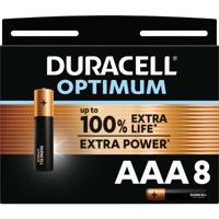 Duracell Optimum Alkaline AAA batterijen - 8 stuks