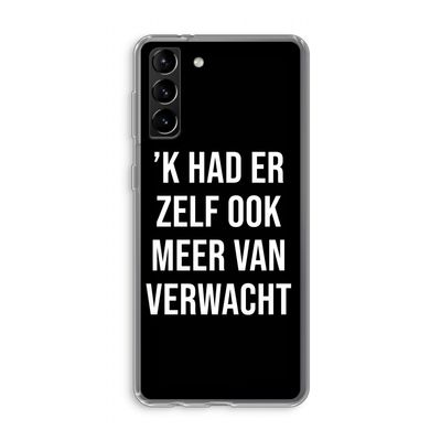 Meer verwacht - Zwart: Samsung Galaxy S21 Plus Transparant Hoesje