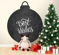 Kerststickers Kerstbal silhouet