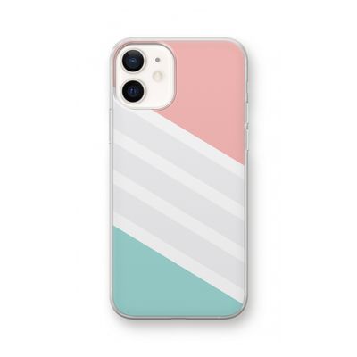 Strepen pastel: iPhone 12 Transparant Hoesje