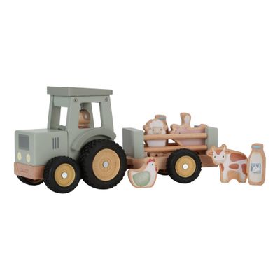 Little Dutch Little Farm tractor met trailer