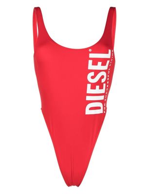 Diesel maillot de bain BFSW-Pamela à logo imprimé - Rouge
