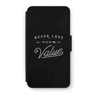 Never lose your value: iPhone XS Flip Hoesje