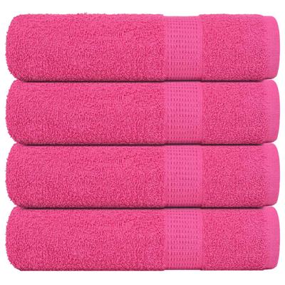 VidaXL Badhanddoeken 4 st 100x150 cm 360 g/m² 100% katoen roze