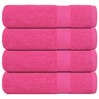 VidaXL Badhanddoeken 4 st 100x150 cm 360 g/m² 100% katoen roze