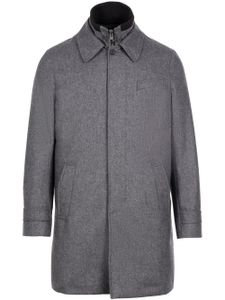 Norwegian Wool manteau en laine à doublure matelassée - Gris