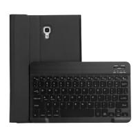 ST590S Bluetooth 3 0 fijne wol textuur PU lederen ABS afneembare zeven-kleuren backlight Bluetooth toetsenbord lederen case voor Samsung Galaxy tab ee