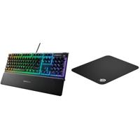 Gaming Keyboard SteelSeries Apex 3 Qwerty Spaans Zwart Gaming mat