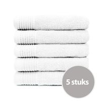 The One Handdoek 450 gram 50x100 cm Wit (5 stuks) - thumbnail