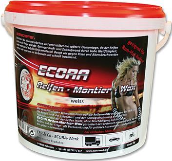 ECORA Tire mounting wax white 5 kg bucket