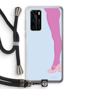 Pink panty: Huawei P40 Transparant Hoesje met koord