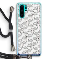 Zwanen: Huawei P30 Pro Transparant Hoesje met koord