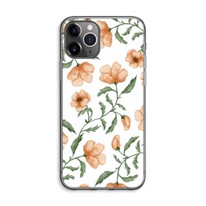 Peachy flowers: iPhone 11 Pro Max Transparant Hoesje
