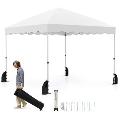 3 x 3 m Paviljoen met Draagtas Waterdichte Opvouwbare Paviljoen Inclusief 4 Windtouwen Tuinzelt Wit