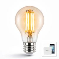 Wifi set met Dual White smart filament lamp van Milight 7W E27 fitting - Amberkleurig A60 model - Met Milight module