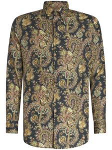 ETRO chemise en coton à imprimé cachemire - Noir