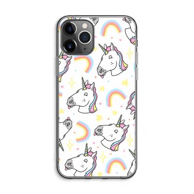 Rainbow Unicorn: iPhone 11 Pro Max Transparant Hoesje