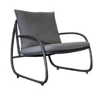 Youkou lounge chair alu black/flanelle grey - Yoi