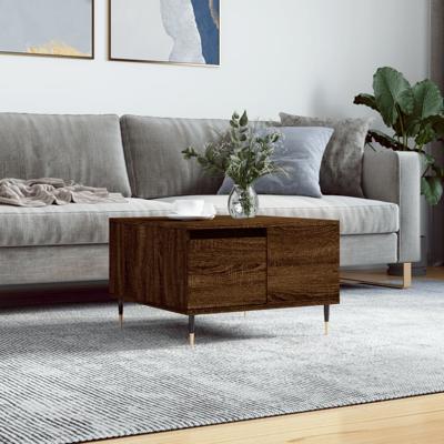 Salontafel 55x55x36,5 cm bewerkt hout bruin eikenkleur