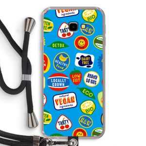 Fruitsticker: Samsung Galaxy J4 Plus Transparant Hoesje met koord