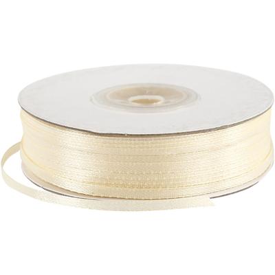 Creativ Company Satijnlint, b: 3 mm, off-white, 100 m/ 1 rol