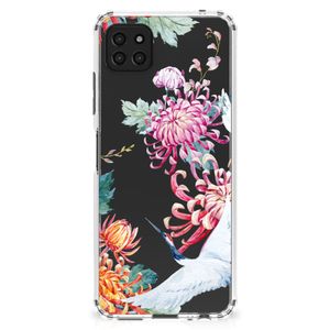 Samsung Galaxy A22 5G Case Anti-shock Bird Flowers