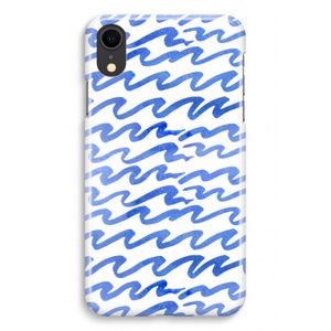 Blauwe golven: iPhone XR Volledig Geprint Hoesje