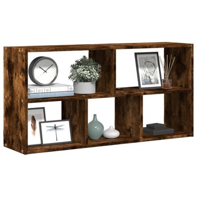 Wandschap 100x25x50 cm bewerkt hout gerookt eikenkleurig