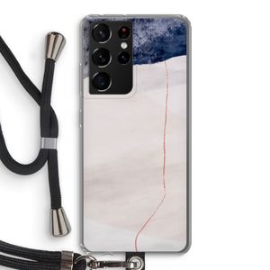 Stone White: Samsung Galaxy S21 Ultra Transparant Hoesje met koord