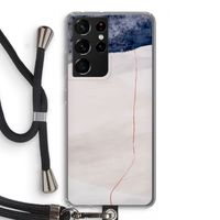 Stone White: Samsung Galaxy S21 Ultra Transparant Hoesje met koord