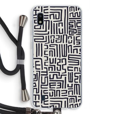 Moroccan Print: Samsung Galaxy A10 Transparant Hoesje met koord