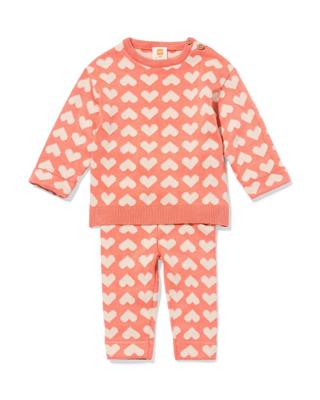 HEMA Newborn kledingset hartjes roze (roze)