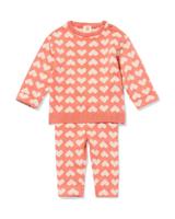HEMA Newborn kledingset hartjes roze (roze)