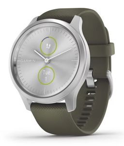 Garmin vivomove Style - Smartwatch met mechanische wijzers en kleurentouchscreen - Silver Moss