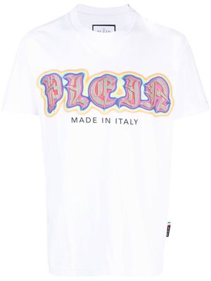 Philipp Plein t-shirt en coton à imprimé Gothic Plein - Blanc