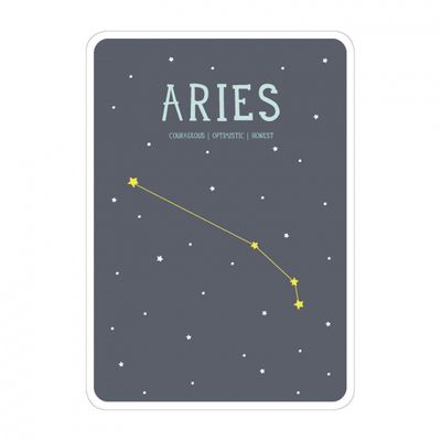 Milestone poster sterrenbeeld Ram (ENG) A4 formaat papier grijs/beige Milestone poster sterrenbeeld Ram (ENG) A4 formaat papier grijs/beige