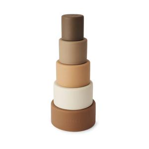 Nuuroo Nuuroo Vanja silicone stacking tower-Brown color mix