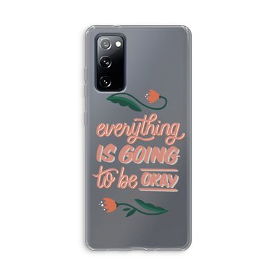 Optimistic flower girl: Samsung Galaxy S20 FE / S20 FE 5G Transparant Hoesje