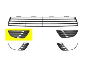 BUMPERGRILL ONDER RECHTS zonder MISTLICHTGAT 2001-2005 1805592