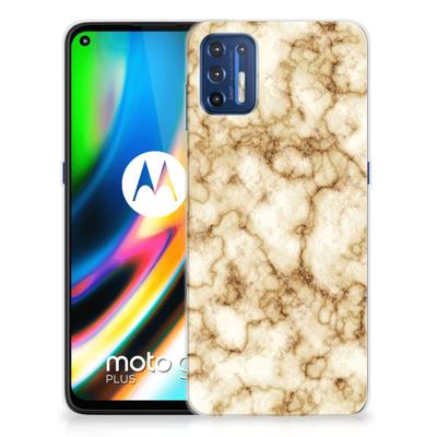 Motorola Moto G9 Plus | TPU | Siliconen hoesje | Marmer Goud