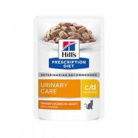 Hill's Prescription Diet C/D Multicare Urinary nat kattenvoer met zalm maaltijdzakje multipack 8 x (12 x 85 g) - thumbnail