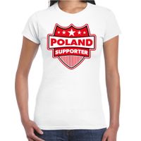 Polen / Poland schild supporter t-shirt wit voor dames Polen / Poland schild supporter t-shirt wit voor dames