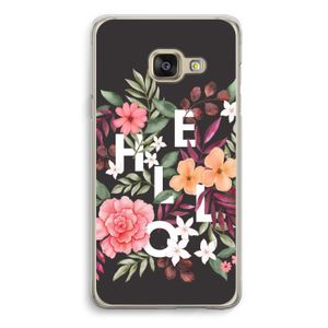 Hello in flowers: Samsung A3 (2017) Transparant Hoesje