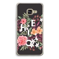 Hello in flowers: Samsung A3 (2017) Transparant Hoesje